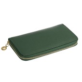 Portofel dama din piele naturala safiano DiAmanti Sanremo Verde Scuro